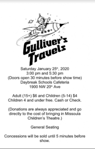 Gulliver's Travels flyer