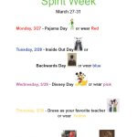 DBM Spirit Week list